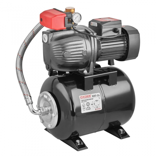 Насосна станція Koer AUTO JET-125A Н=50М Q=3,5кбМ, P=1100 Вт, 1"x1" (з п'ятірником) (KP3393)