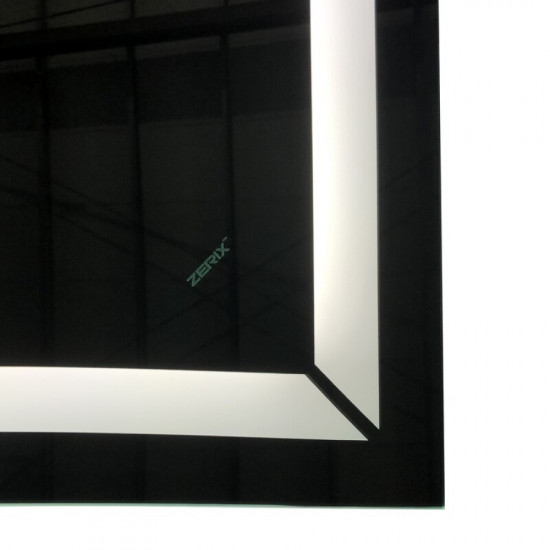 Дзеркало Zerix Kubix MR04-80x60-REVERSE з LED Touch, Anti-fog, димером, регулятором яскравості (ZX6054)
