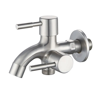 Кран для холодної води на два виходи Champion BIB-04 1/2 з нерж. сталі SUS304 (CH6573)