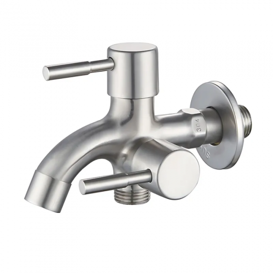 Кран для холодної води на два виходи Champion BIB-04 1/2 з нерж. сталі SUS304 (CH6573)