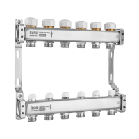Коллектор с термостатическими и запорными клапанами Roho R805-06M - 1"х 6 выходов (RO1037)