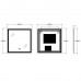 Дзеркало Zerix Mirra MR05-80x80 з LED Touch, Anti-fog, димером, регулятором яскравості (ZX6058)