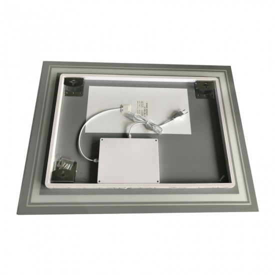 Дзеркало Zerix Alive MR06-80x60-REVERSE з LED Touch, Anti-fog, димером, регулятором яскравості (ZX6062)