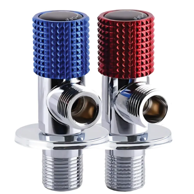 Комплект кранів (пара) для підключення сантехприладів Champion VAL-12-1/2x1/2-TWIN Chrome з нерж. ст.(кол. хром)(CH6568)