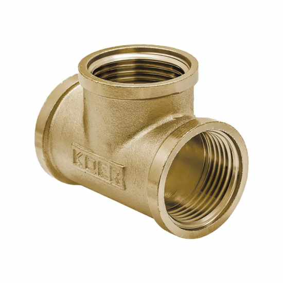 Трійник Koer KF.T08F.WN - 3/4'' FFF без нікелю (KR3035)