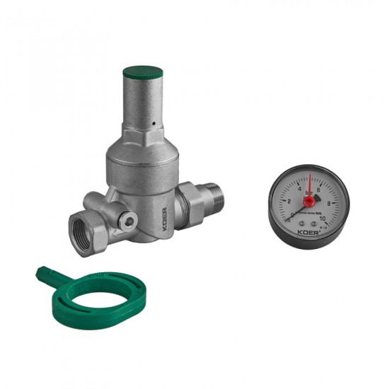 Редуктор тиску Koer KR.1239 - 3/4" з манометром "мембранний" (KR5880)
