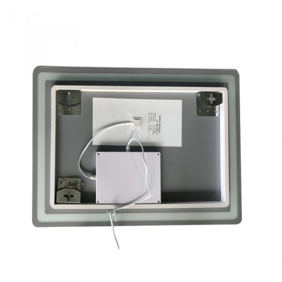 Дзеркало Zerix Mirra MR05-80x60-REVERSE з LED Touch, Anti-fog, димером, регулятором яскравості (ZX6056)