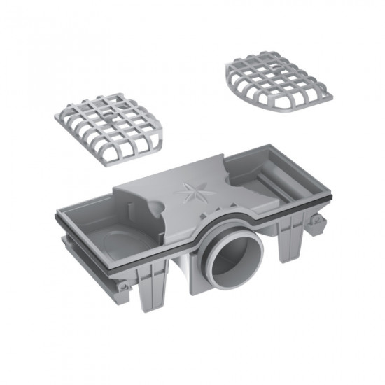 Затвор для душового трапу Koer FDS-05 комбінований "маятниковий" з нержавіючою основою (KR5839)