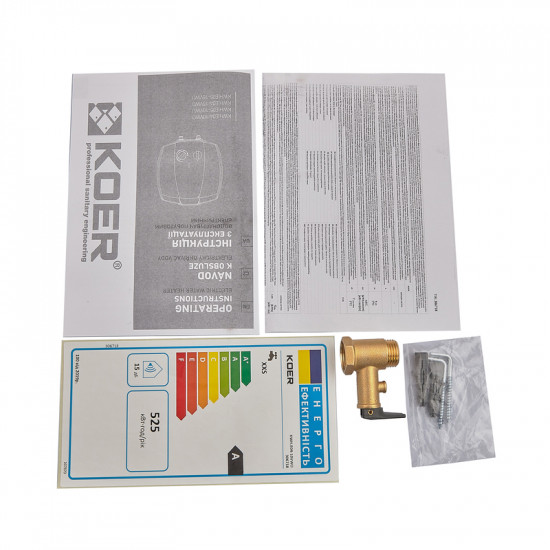 Водонагрівач "Над мийкою" Koer KWH.E04-15VWO накопичувальний 15 л, мокрий тен 1,5 kW (EK0104)