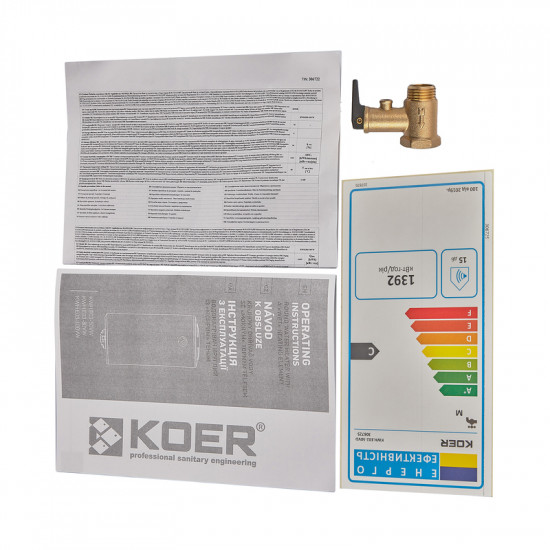 Водонагреватель "Цилиндр" Koer KWH.E02-80VD накопительный 80 л, сухой тен 1,6 kW (EK0110)