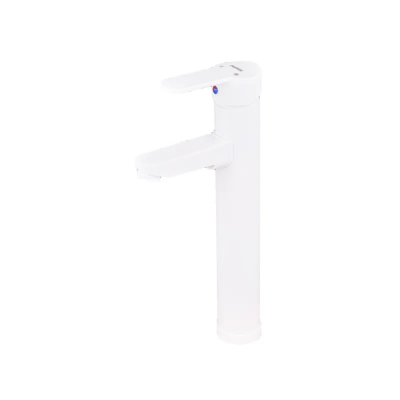 Змішувач для умивальника Plamix Raul-001-A HIGH White (без підведення) (PM0655) Змішувач для умивальника Plamix Raul-001-A HIGH White (без підведення) (PM0655)