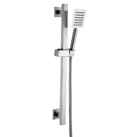 Стойка для душа Zerix SET BAR-SUS-002 с душевым шлангом и лейкой (нержав. сталь) (ZX4941)