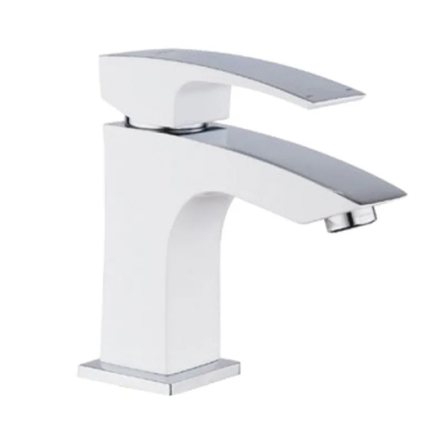 Змішувач для умивальника Koer KB-10007-04 (Колір хром+білий) (KR5149) Змішувач для умивальника Koer KB-10007-04 (Колір хром+білий) (KR5149)