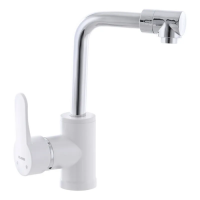 Смеситель для кухни Plamix Mario-001 White (без подводки) (PM0556)