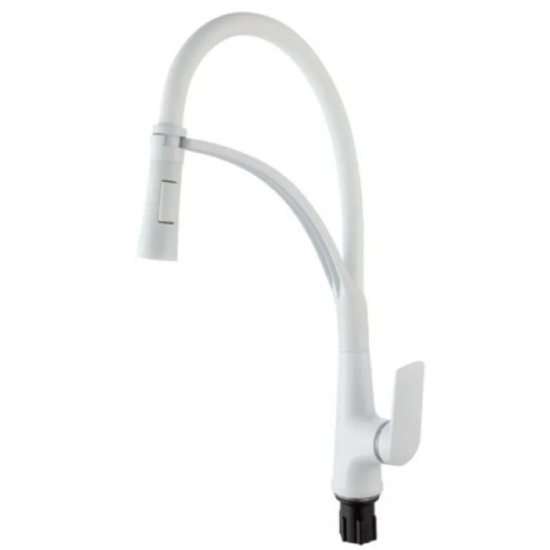Змішувач для кухні Plamix Lucas-017 SET White REFL.White з підведенням (PM0716)