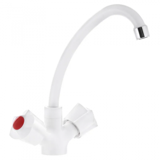 Змішувач для кухні Plamix Ama-271 White (без підведення) (PM0696)