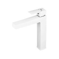Смеситель для раковины Plamix Kubus-001 HIGH SET White (с подводкой) (PM0672)