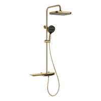 Душова колона з термостатичним змішувачем Mixxus Premium SPACE-009-J Brushed gold, 3 режими (MI6541