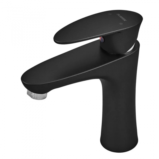 Смеситель для умывальника Plamix Cezar-001 SET Matte black (с подведением) (PM0662)