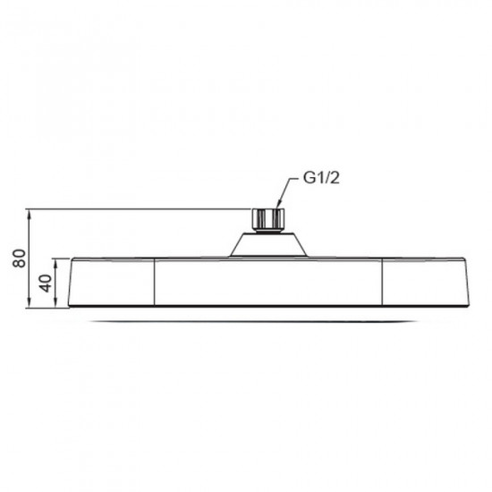 Лійка для душу стельова Koer KP-0404-01-OH 325x200мм (KR5000)