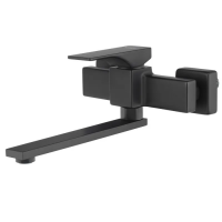 Смеситель для кухни настенный Koer KB-73010-05 (Цвет черный) (KR3491)