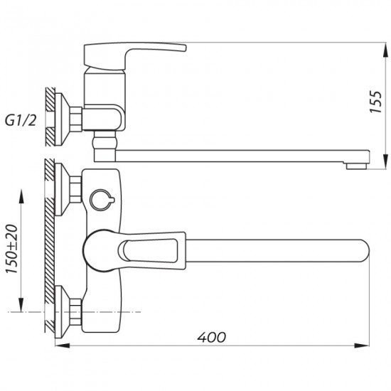 Змішувач для ванни Zerix JLB 135 (ZX2942) Змішувач для ванни Zerix JLB 135 (ZX2942)