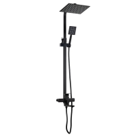 Душевая колонна с смесителем Mixxus KUB-007-J Black из нерж. стали SUS304 (MI6097)