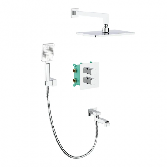Вбудована душова система з термостатом Koer KB-67011-01 (Колір хром) (KR4726)