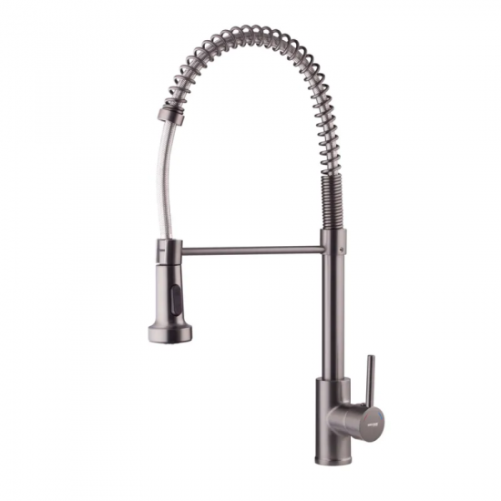 Змішувач для кухні з виливом пружина Mixxus Premium SPRING 017 GRAPHITE (MI6952)