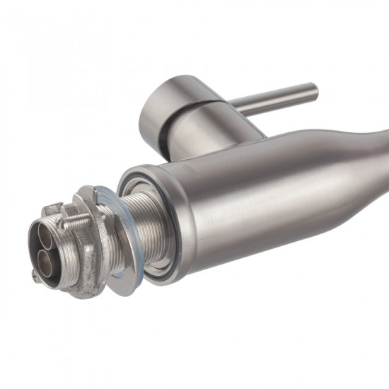 Змішувач для кухні Koer KI-70026-02 з чорним силіконовим виливом (KR5209)