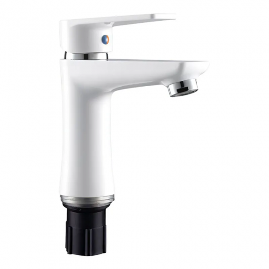 Смеситель для раковины Plamix Oscar-001(W) White (с подводкой) (PM0612)