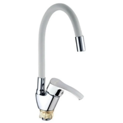 Змішувач для кухні Mixxus YUB4-279 Reflector White з білим силіконовим виливом (MI6486)