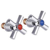 Ручки для смесителя с кран-буксами (пара) Zerix Handles SET-A722 (керамика) (ZX2952)