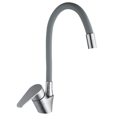 Змішувач для кухні Mixxus NEO-011 REFL.Gray із силіконовим виливом (MI6557)