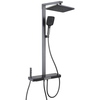 Душова колона з термостатичним змішувачем Mixxus Premium Next-009-J Graphite, 4 режими (MI6544)
