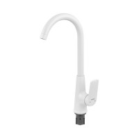 Смеситель для кухни Plamix Lucas-011 SET White с подводкой (PM0714)