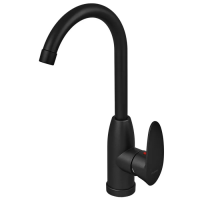 Смеситель для кухни Plamix Cezar-011-B SET Matte black (с подключением) (PM0668)