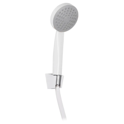 Душовий набір (шланг, лійка, кронштейн) білий Zerix SHOWER SET-02W (ZX3096)