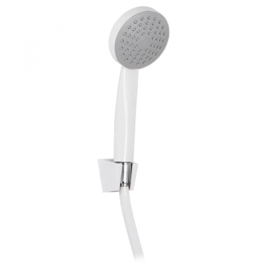 Душовий набір (шланг, лійка, кронштейн) білий Zerix SHOWER SET-02W (ZX3096)