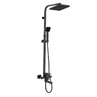 Душевая колонна со смесителем Zerix LEB16-123 Black (кол. черный) (ZX5574)