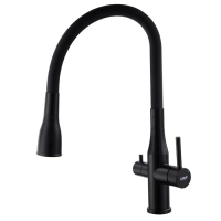 Смеситель для кухни Koer KI-72024-05 с выходом для питьевой воды (нерж. сталь) (KR5012)