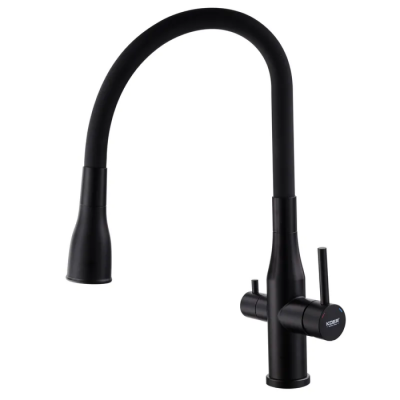 Змішувач для кухні Koer KI-72024-05 з виходом для питної води (нерж. сталь) (KR5012)