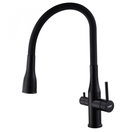 Змішувач для кухні Koer KI-72024-05 з виходом для питної води (нерж. сталь) (KR5012)