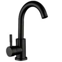 Смеситель для умывальника Mixxus SUS-011-B Black из нерж. стали SUS304 (кол. черный) (MI6045)