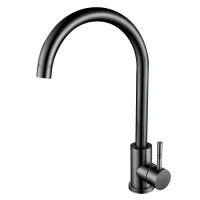 Змішувач для кухні із нерж. сталі Zerix LUX-011 graphite (ZX4869)