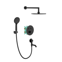 Встроенная душевая система с термостатом Koer KB-67012-05 (Цвет черный) (KR4729)