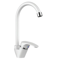 Змішувач для кухні Plamix Afina-011 White (без підведення) (PM0686)