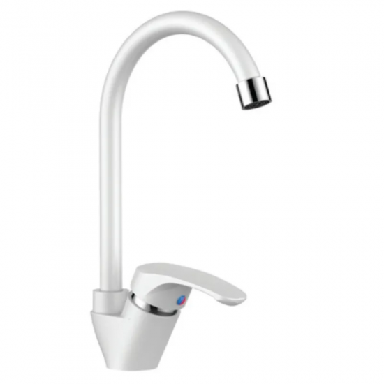 Змішувач для кухні Plamix Afina-011 White (без підведення) (PM0686)