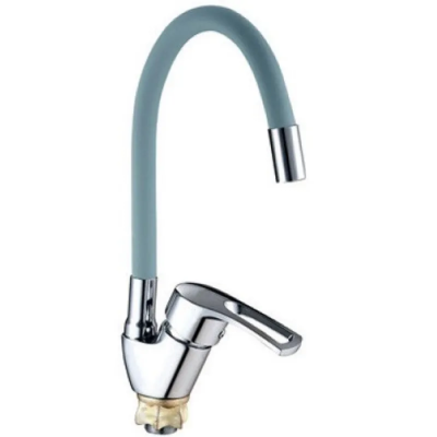 Змішувач для кухні Mixxus YUB4-181 Reflector Gray з сірим силіконовим виливом (MI6483)