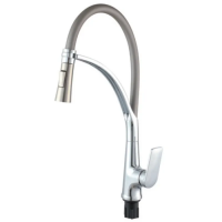 Змішувач для кухні Plamix Lucas-017 SET CHROME REFL.Grey з підведенням (PM0715)